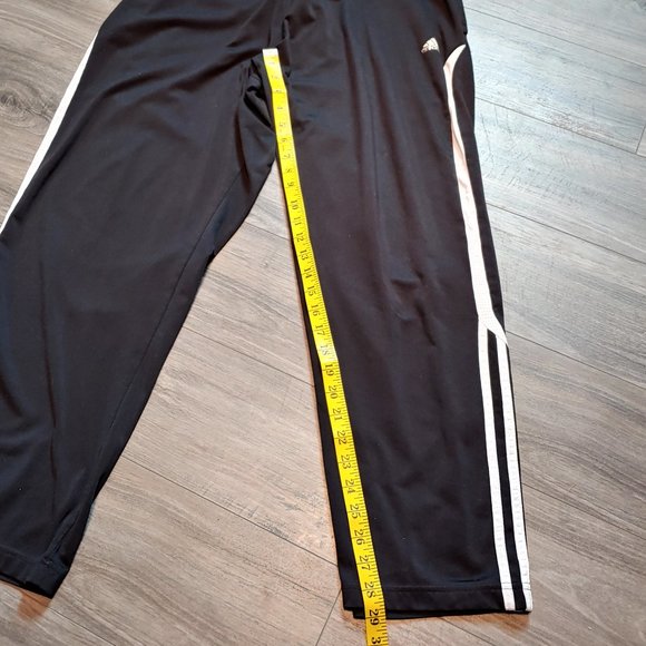 Excellent Used Condition Men's Adidas 3 Stripe Athletic Pant Black Size Medium - Picture 8 of 15